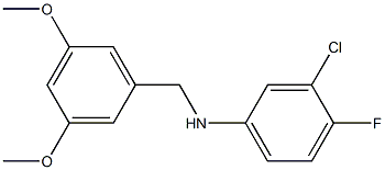 3-chloro-N-[(3,5-dimethoxyphenyl)methyl]-4-fluoroaniline 구조식 이미지