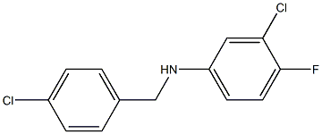 3-chloro-N-[(4-chlorophenyl)methyl]-4-fluoroaniline Structure