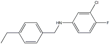 3-chloro-N-[(4-ethylphenyl)methyl]-4-fluoroaniline Structure