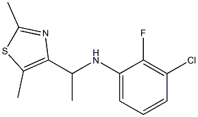 3-chloro-N-[1-(2,5-dimethyl-1,3-thiazol-4-yl)ethyl]-2-fluoroaniline Structure