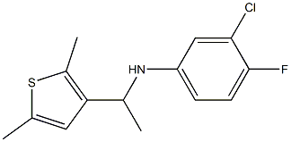 3-chloro-N-[1-(2,5-dimethylthiophen-3-yl)ethyl]-4-fluoroaniline 구조식 이미지
