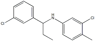 3-chloro-N-[1-(3-chlorophenyl)propyl]-4-methylaniline Structure