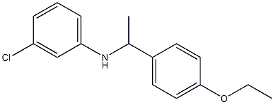 3-chloro-N-[1-(4-ethoxyphenyl)ethyl]aniline Structure