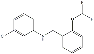 3-chloro-N-{[2-(difluoromethoxy)phenyl]methyl}aniline Structure
