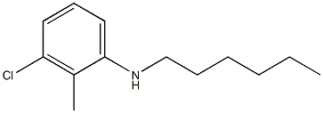 3-chloro-N-hexyl-2-methylaniline 구조식 이미지