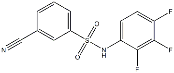 3-cyano-N-(2,3,4-trifluorophenyl)benzene-1-sulfonamide Structure