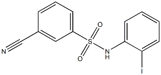 3-cyano-N-(2-iodophenyl)benzene-1-sulfonamide Structure