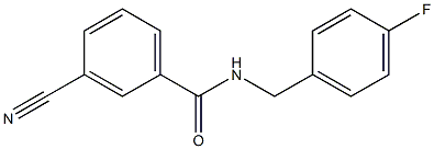 3-cyano-N-(4-fluorobenzyl)benzamide Structure