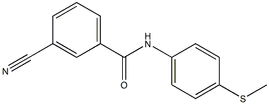 3-cyano-N-[4-(methylthio)phenyl]benzamide Structure