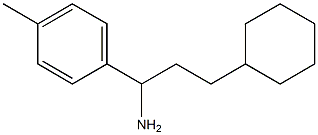3-cyclohexyl-1-(4-methylphenyl)propan-1-amine 구조식 이미지