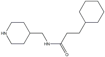 3-cyclohexyl-N-(piperidin-4-ylmethyl)propanamide Structure