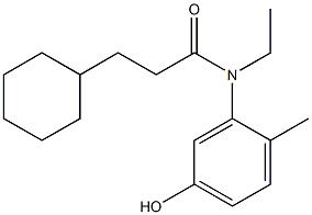 3-cyclohexyl-N-ethyl-N-(5-hydroxy-2-methylphenyl)propanamide Structure