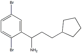 3-cyclopentyl-1-(2,5-dibromophenyl)propan-1-amine Structure