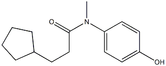 3-cyclopentyl-N-(4-hydroxyphenyl)-N-methylpropanamide Structure