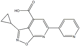 3-cyclopropyl-6-pyridin-3-ylisoxazolo[5,4-b]pyridine-4-carboxylic acid Structure