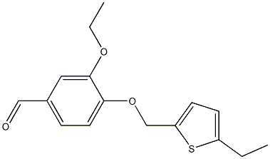 3-ethoxy-4-[(5-ethylthiophen-2-yl)methoxy]benzaldehyde 구조식 이미지