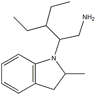 3-ethyl-2-(2-methyl-2,3-dihydro-1H-indol-1-yl)pentan-1-amine Structure