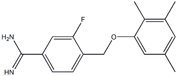 3-fluoro-4-(2,3,5-trimethylphenoxymethyl)benzene-1-carboximidamide 구조식 이미지