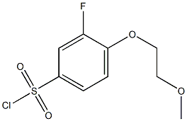 3-fluoro-4-(2-methoxyethoxy)benzene-1-sulfonyl chloride Structure