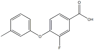 3-fluoro-4-(3-methylphenoxy)benzoic acid Structure