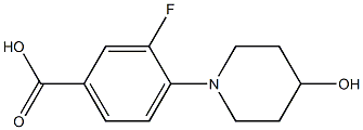 3-fluoro-4-(4-hydroxypiperidin-1-yl)benzoic acid 구조식 이미지