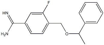 3-fluoro-4-[(1-phenylethoxy)methyl]benzenecarboximidamide Structure