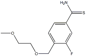 3-fluoro-4-[(2-methoxyethoxy)methyl]benzenecarbothioamide Structure