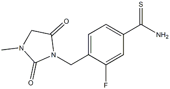 3-fluoro-4-[(3-methyl-2,5-dioxoimidazolidin-1-yl)methyl]benzene-1-carbothioamide Structure