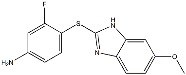 3-fluoro-4-[(6-methoxy-1H-1,3-benzodiazol-2-yl)sulfanyl]aniline 구조식 이미지