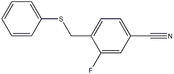 3-fluoro-4-[(phenylsulfanyl)methyl]benzonitrile 구조식 이미지