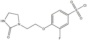 3-fluoro-4-[2-(2-oxoimidazolidin-1-yl)ethoxy]benzene-1-sulfonyl chloride 구조식 이미지