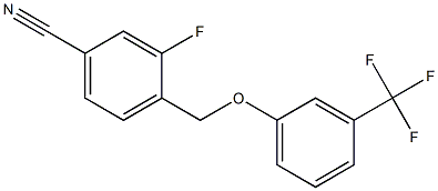 3-fluoro-4-[3-(trifluoromethyl)phenoxymethyl]benzonitrile 구조식 이미지