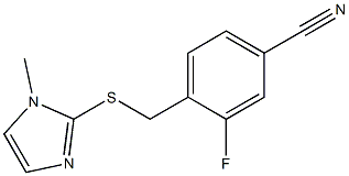 3-fluoro-4-{[(1-methyl-1H-imidazol-2-yl)sulfanyl]methyl}benzonitrile Structure