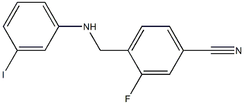 3-fluoro-4-{[(3-iodophenyl)amino]methyl}benzonitrile 구조식 이미지