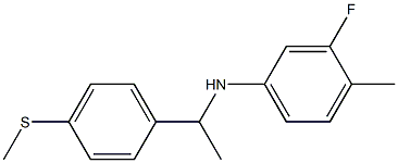 3-fluoro-4-methyl-N-{1-[4-(methylsulfanyl)phenyl]ethyl}aniline 구조식 이미지