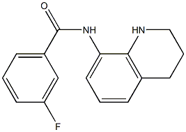 3-fluoro-N-(1,2,3,4-tetrahydroquinolin-8-yl)benzamide 구조식 이미지