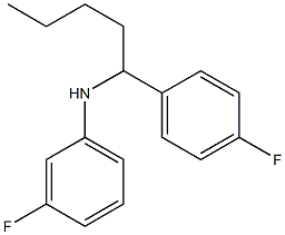 3-fluoro-N-[1-(4-fluorophenyl)pentyl]aniline Structure