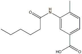 3-hexanamido-4-methylbenzoic acid 구조식 이미지