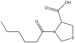 3-hexanoyl-1,3-thiazolidine-4-carboxylic acid Structure