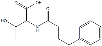 3-hydroxy-2-(4-phenylbutanamido)butanoic acid Structure