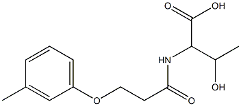 3-hydroxy-2-[3-(3-methylphenoxy)propanamido]butanoic acid 구조식 이미지