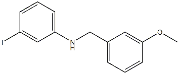 3-iodo-N-[(3-methoxyphenyl)methyl]aniline Structure