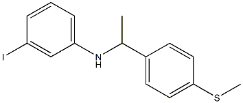 3-iodo-N-{1-[4-(methylsulfanyl)phenyl]ethyl}aniline 구조식 이미지