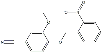 3-methoxy-4-[(2-nitrobenzyl)oxy]benzonitrile 구조식 이미지