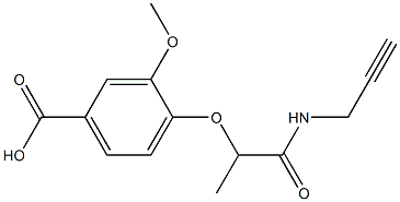 3-methoxy-4-[1-(prop-2-yn-1-ylcarbamoyl)ethoxy]benzoic acid 구조식 이미지