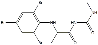 3-methyl-1-{2-[(2,4,6-tribromophenyl)amino]propanoyl}urea 구조식 이미지