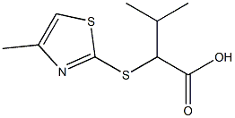 3-methyl-2-[(4-methyl-1,3-thiazol-2-yl)sulfanyl]butanoic acid 구조식 이미지