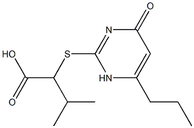 3-methyl-2-[(4-oxo-6-propyl-1,4-dihydropyrimidin-2-yl)sulfanyl]butanoic acid 구조식 이미지