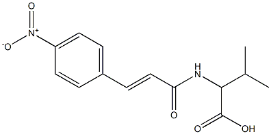 3-methyl-2-{[(2E)-3-(4-nitrophenyl)prop-2-enoyl]amino}butanoic acid 구조식 이미지