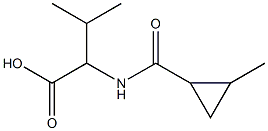 3-methyl-2-{[(2-methylcyclopropyl)carbonyl]amino}butanoic acid 구조식 이미지